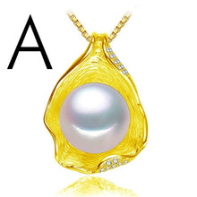Load image into Gallery viewer, FENASY 925 Sterling Silver Natural Freshwater Pearl Necklace Pendant Shell Design Fashion Pearl Jewelry Necklace For Women New - ErozgarBatch07135