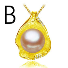 Load image into Gallery viewer, FENASY 925 Sterling Silver Natural Freshwater Pearl Necklace Pendant Shell Design Fashion Pearl Jewelry Necklace For Women New - ErozgarBatch07135
