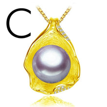 Load image into Gallery viewer, FENASY 925 Sterling Silver Natural Freshwater Pearl Necklace Pendant Shell Design Fashion Pearl Jewelry Necklace For Women New - ErozgarBatch07135