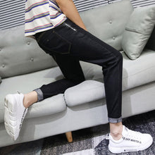 Load image into Gallery viewer, Denim Men's Skinny Pencil Pants Slim Fit Harlan Casual Jeans Male Letter Side Stripe Autumn And Winter 2019 Fashion Trousers New - ErozgarBatch07135