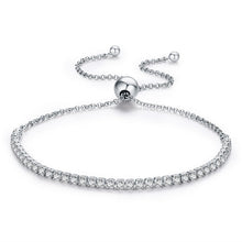Load image into Gallery viewer, BAMOER Featured Brand DEALS 925 Sterling Silver Sparkling Strand Bracelet Women Link Tennis Bracelet Silver Jewelry SCB029 - ErozgarBatch07135