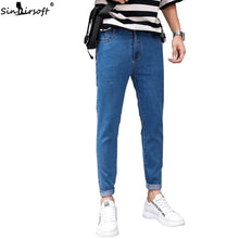 Load image into Gallery viewer, Denim Men's Skinny Pencil Pants Slim Fit Harlan Casual Jeans Male Letter Side Stripe Autumn And Winter 2019 Fashion Trousers New - ErozgarBatch07135