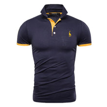 Load image into Gallery viewer, Dropshipping 13 Colors PoloGiraffe T Shirt Men Deer Embroidery Short Sleeve T-Shirts Casual Turn Down Collar Tops Tees For Men - ErozgarBatch07135