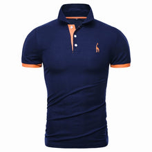 Load image into Gallery viewer, Dropshipping 13 Colors PoloGiraffe T Shirt Men Deer Embroidery Short Sleeve T-Shirts Casual Turn Down Collar Tops Tees For Men - ErozgarBatch07135