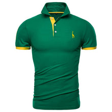 Load image into Gallery viewer, Dropshipping 13 Colors PoloGiraffe T Shirt Men Deer Embroidery Short Sleeve T-Shirts Casual Turn Down Collar Tops Tees For Men - ErozgarBatch07135