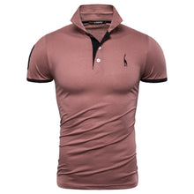 Load image into Gallery viewer, Dropshipping 13 Colors PoloGiraffe T Shirt Men Deer Embroidery Short Sleeve T-Shirts Casual Turn Down Collar Tops Tees For Men - ErozgarBatch07135