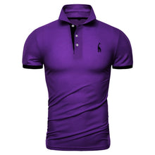 Load image into Gallery viewer, Dropshipping 13 Colors PoloGiraffe T Shirt Men Deer Embroidery Short Sleeve T-Shirts Casual Turn Down Collar Tops Tees For Men - ErozgarBatch07135