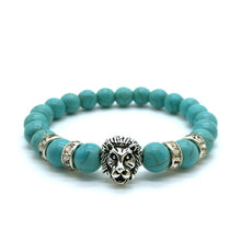 Load image into Gallery viewer, Cute Bear Brand Antique Gold Lion Head Men Bracelet Matte Volcano Lava Stone Bracelet Women Men Fashion Bracelet Jewelry Animal - ErozgarBatch07135