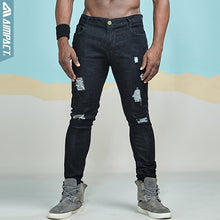 Load image into Gallery viewer, Aimpact Men's Jeans Slim Fit Ripped Jeans Hi-Street Distressed Denim Joggers Knee Holes Washed Destroyed Skinny Jeans AM5034 - ErozgarBatch07135
