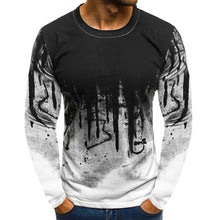 Load image into Gallery viewer, FLYFIREFLY Men Camouflage Printed  Male T Shirt Bottoms Top Tee Male Hiphop Streetwear Long Sleeve Fitness Tshirts Dropshipping - ErozgarBatch07135